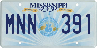 MS license plate MNN391