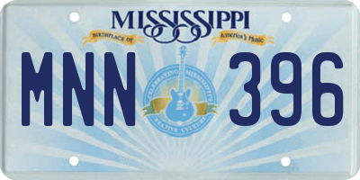 MS license plate MNN396