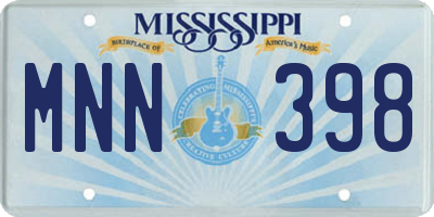 MS license plate MNN398