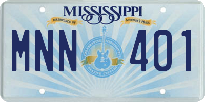 MS license plate MNN401