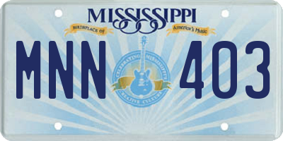 MS license plate MNN403