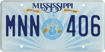 MS license plate MNN406