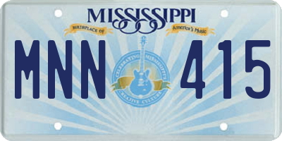 MS license plate MNN415