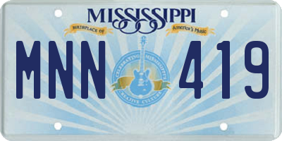 MS license plate MNN419