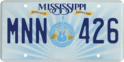 MS license plate MNN426
