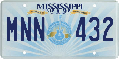 MS license plate MNN432