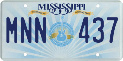 MS license plate MNN437