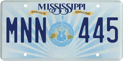 MS license plate MNN445