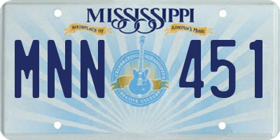 MS license plate MNN451