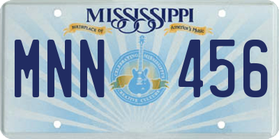 MS license plate MNN456