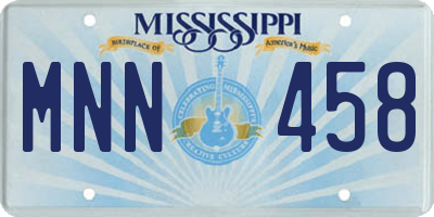 MS license plate MNN458