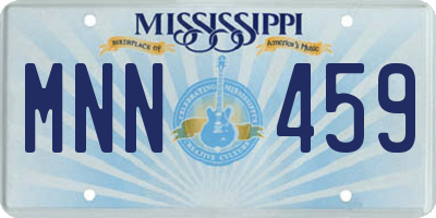 MS license plate MNN459