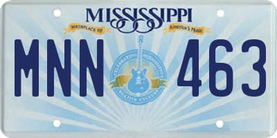 MS license plate MNN463