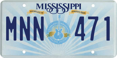 MS license plate MNN471