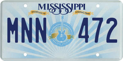 MS license plate MNN472
