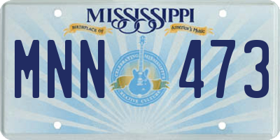 MS license plate MNN473