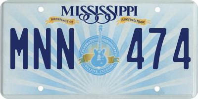 MS license plate MNN474