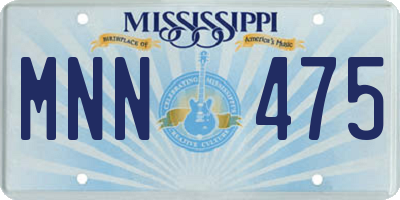MS license plate MNN475