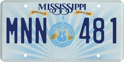 MS license plate MNN481