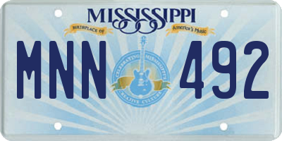 MS license plate MNN492