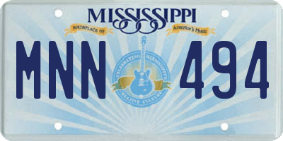 MS license plate MNN494