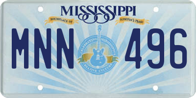 MS license plate MNN496