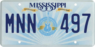 MS license plate MNN497