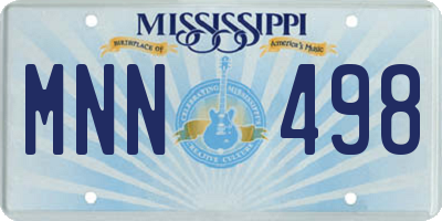 MS license plate MNN498
