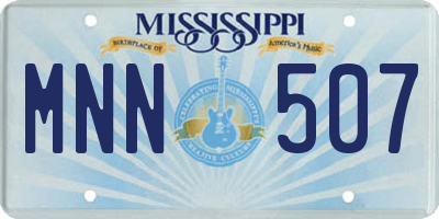 MS license plate MNN507