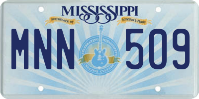 MS license plate MNN509