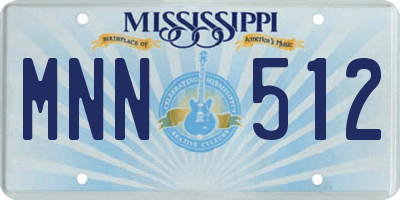 MS license plate MNN512