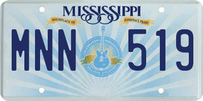 MS license plate MNN519