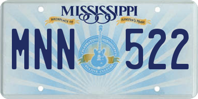 MS license plate MNN522