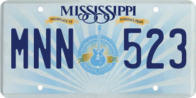 MS license plate MNN523