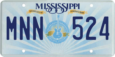 MS license plate MNN524