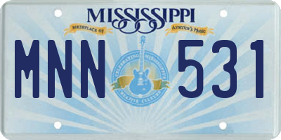 MS license plate MNN531