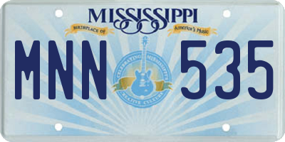 MS license plate MNN535