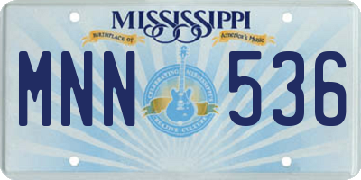 MS license plate MNN536