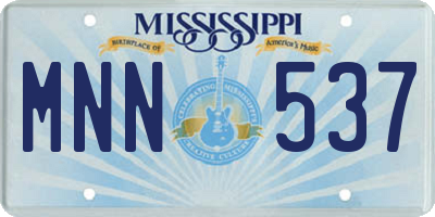MS license plate MNN537