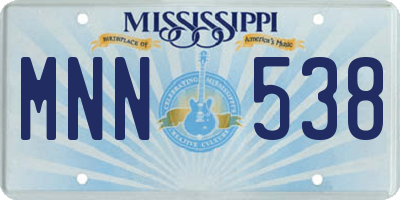 MS license plate MNN538