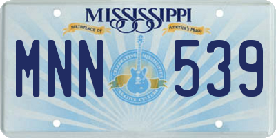 MS license plate MNN539