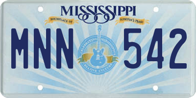 MS license plate MNN542