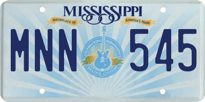 MS license plate MNN545