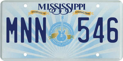 MS license plate MNN546