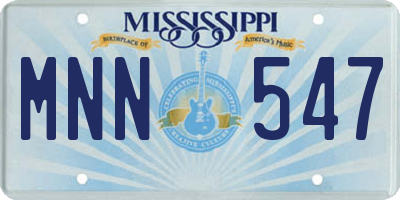 MS license plate MNN547