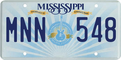 MS license plate MNN548