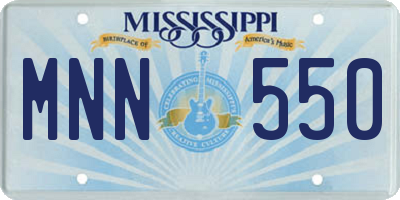 MS license plate MNN550