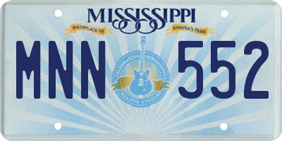 MS license plate MNN552
