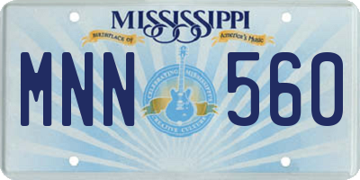 MS license plate MNN560