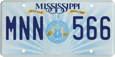 MS license plate MNN566